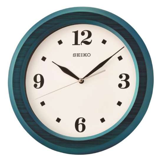 Seiko QXA772L/QXA772LN Blue Wooden Wall Clock - A Stylish Timepiece