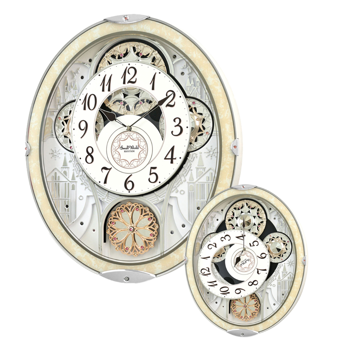 Don't Miss! Rhythm Quartz Gala Winterfest Magic Motion Wall Clock with 30 Melodies - Singapore Exclusive