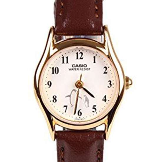 Casio Ladies Penguin Leather Watch - LTP-1094Q-7B6: A Charming Timepiece!