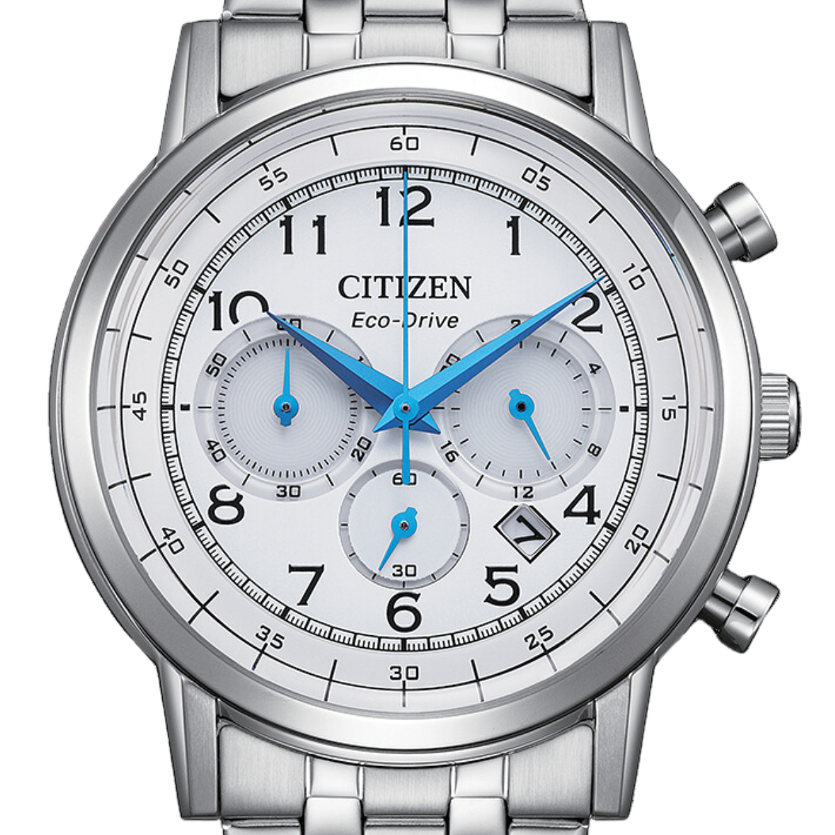 Citizen Classic Chronograph CA4630-53A: Eco-Drive White Dial Casual Watch - A Timeless Essential