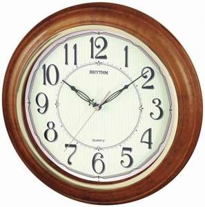 Rhythm Silent & Luminous Gold Wall Clock CMG425BR06