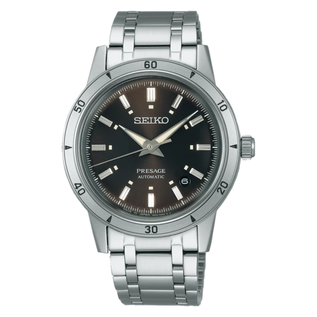 Seiko Presage 60's Style SRPL09K1 SRPL09 SRPL09K Automatic Mens Black Dial Watch
