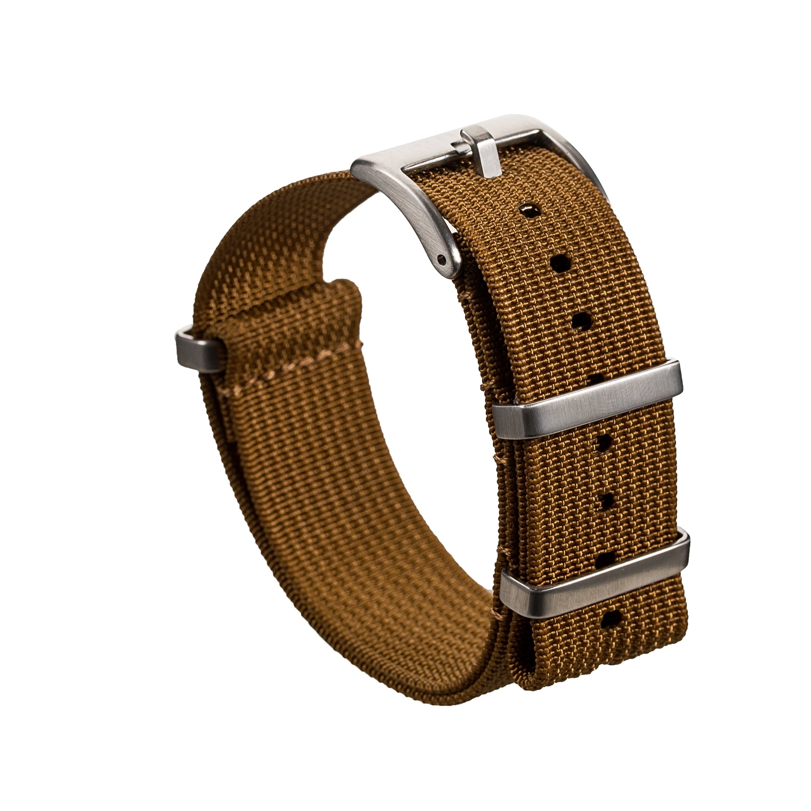 Vibrant Orange Ribbed Ballistic Nylon Watch Strap (2416) - Upgrade Your Timepiece Now!