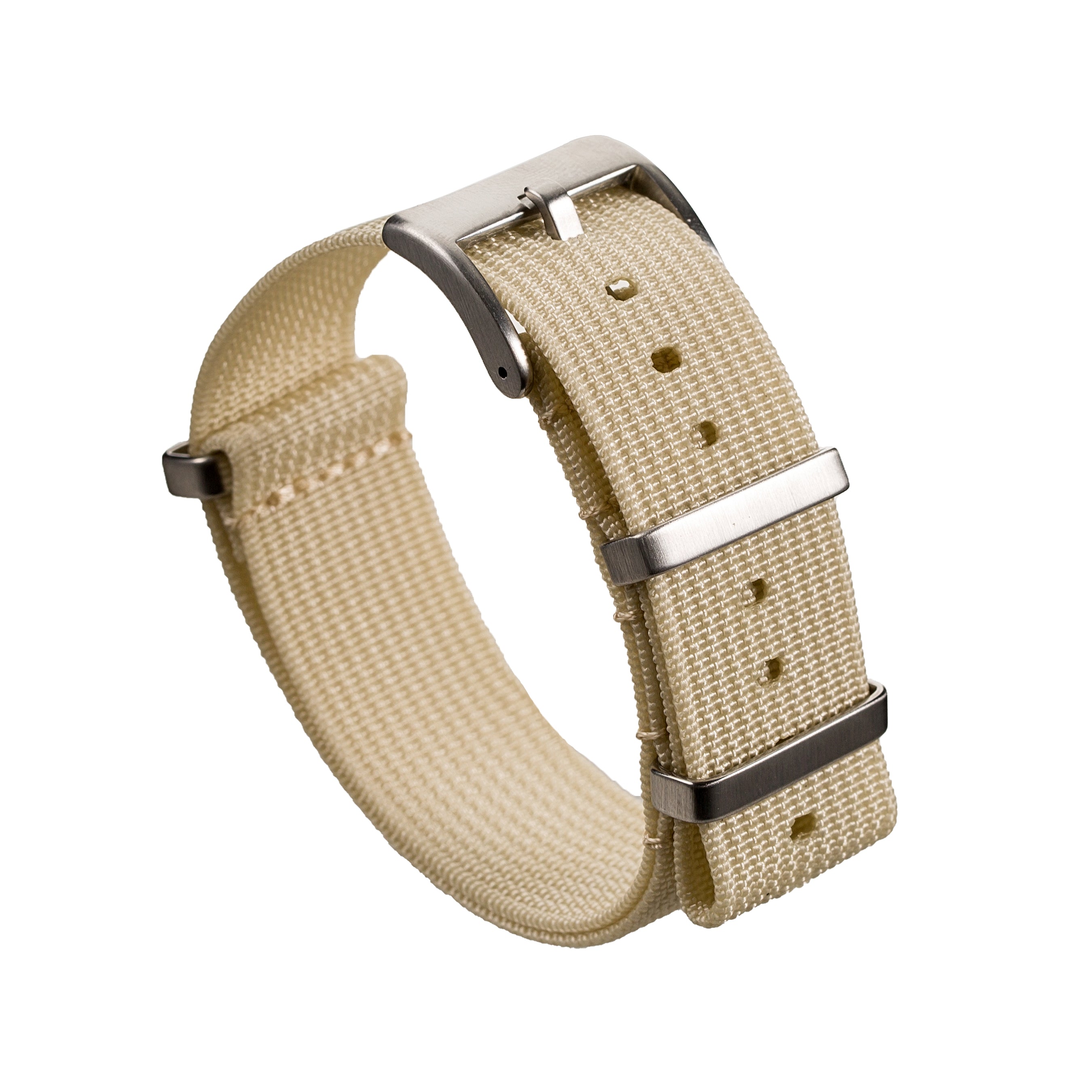 Vibrant Orange Ribbed Ballistic Nylon Watch Strap (2416) - Upgrade Your Timepiece Now!