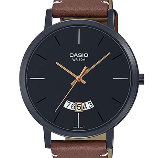 Casio Men's Stylish Leather Quartz Watch MTP - B100BL - 1EV