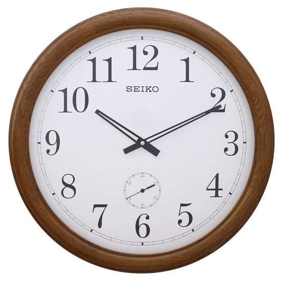 Seiko Gorgeous Solid Oak Wood Big Wall Clock QXA155B - Exclusive to Singapore!
