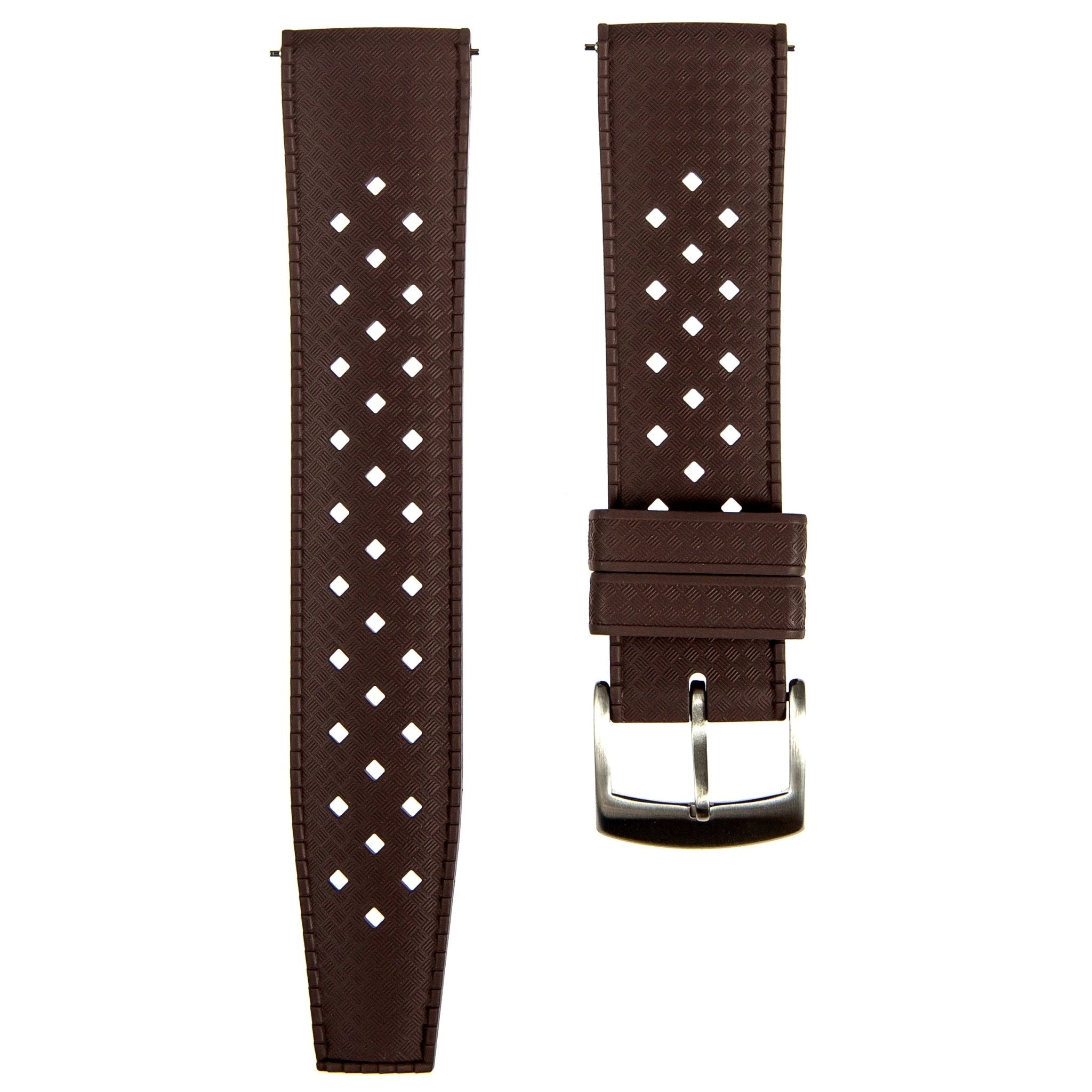 Calypso Style FKM Rubber Watch Strap - Quick-Release - Vibrant Green (2422)