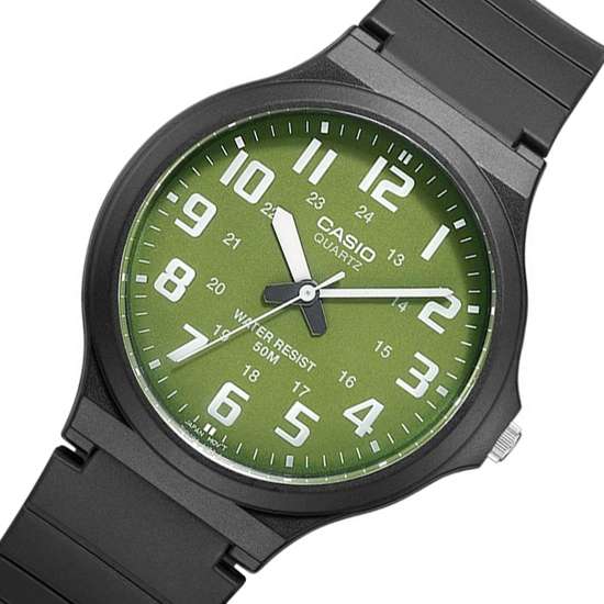 Casio Youth Green Dial Watch - Stylish and Durable MW240-3B