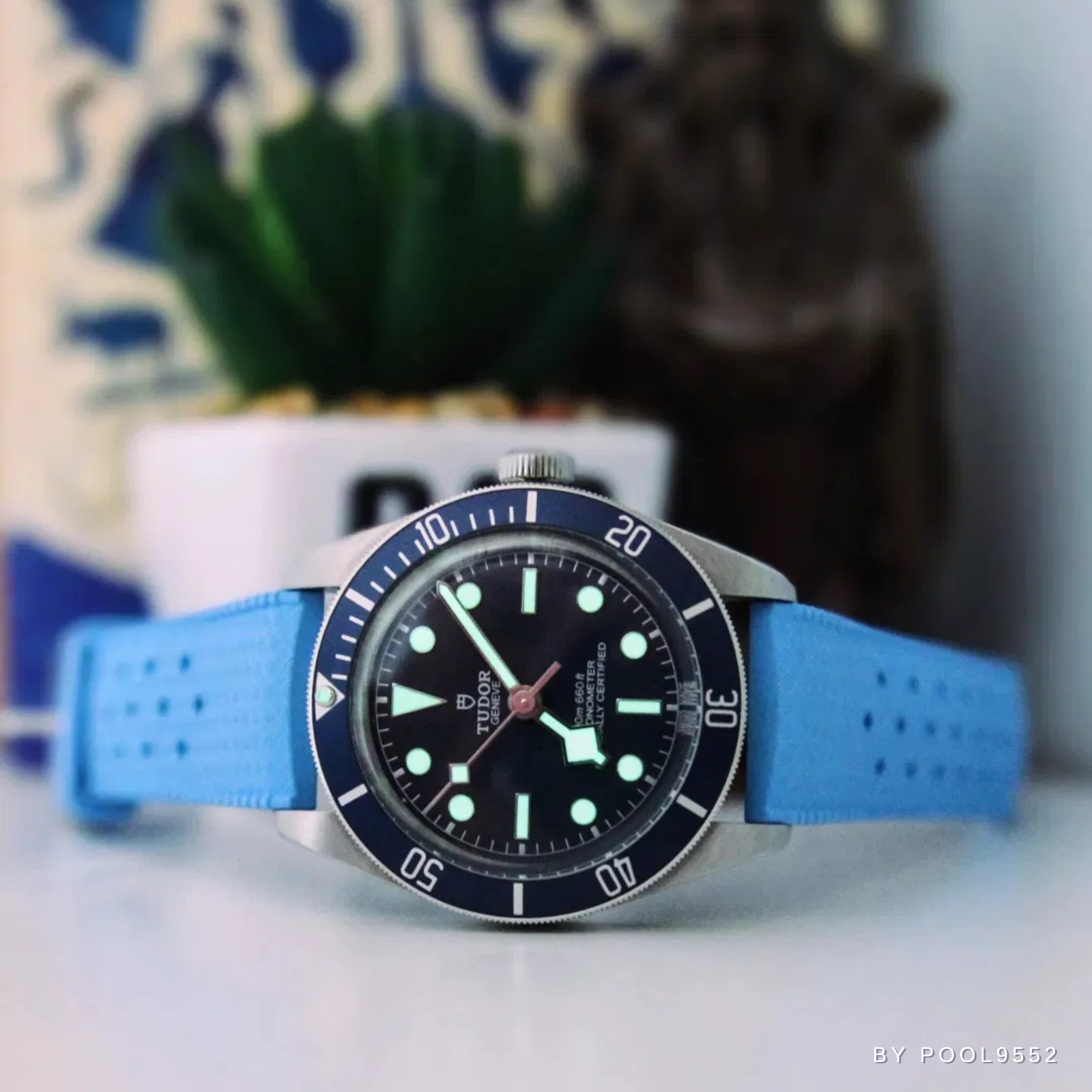 Calypso Style FKM Rubber Watch Strap - Quick-Release - Vibrant Green (2422)