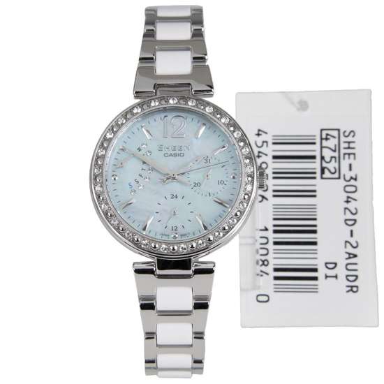 Casio Sheen Swarovski Blue Dial Watch - SHE-3042D-2 & SHE-3042D-2A