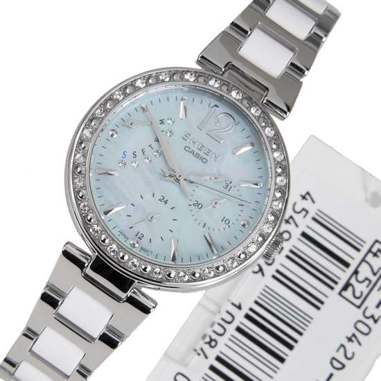 Casio Sheen Swarovski Blue Dial Watch - SHE-3042D-2 & SHE-3042D-2A