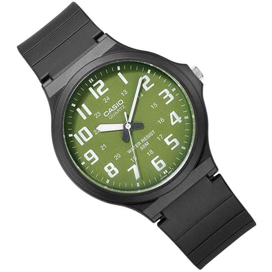 Casio Youth Green Dial Watch - Stylish and Durable MW240-3B