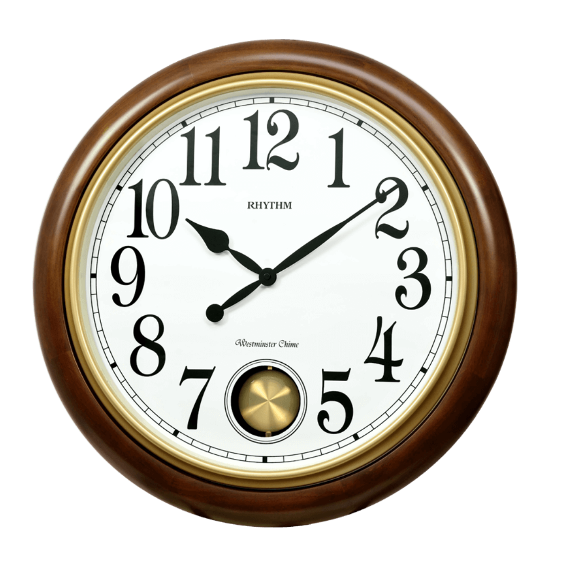 Rhythm CMJ579NR06 Quartz Wooden Wall Clock - Exclusive to Singapore!