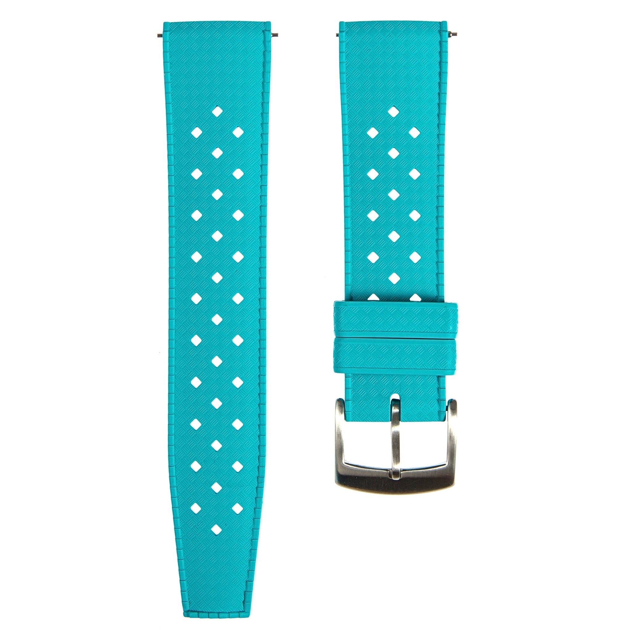 Calypso Style FKM Rubber Watch Strap - Quick-Release - Vibrant Green (2422)