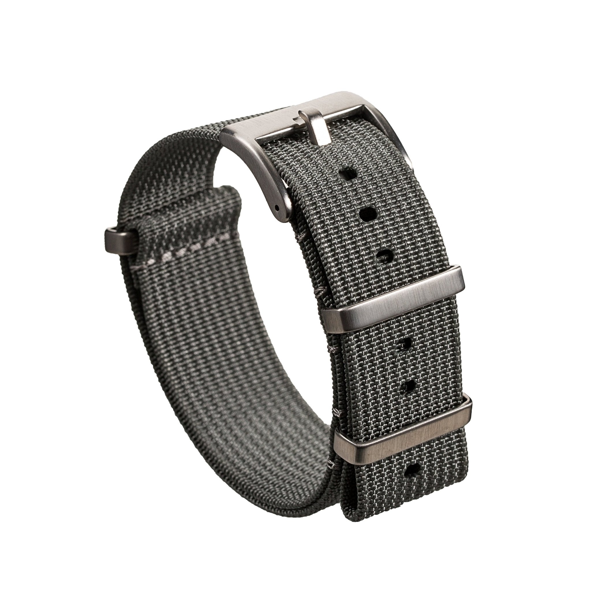 Vibrant Orange Ribbed Ballistic Nylon Watch Strap (2416) - Upgrade Your Timepiece Now!