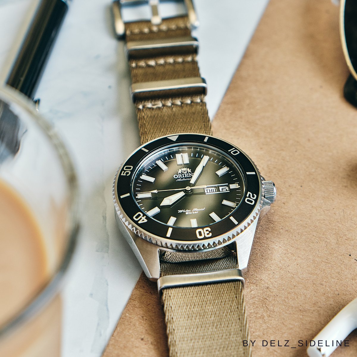 Khaki Seatbelt Ballistic Nylon Watch Band - The Ultimate Comfort and Style