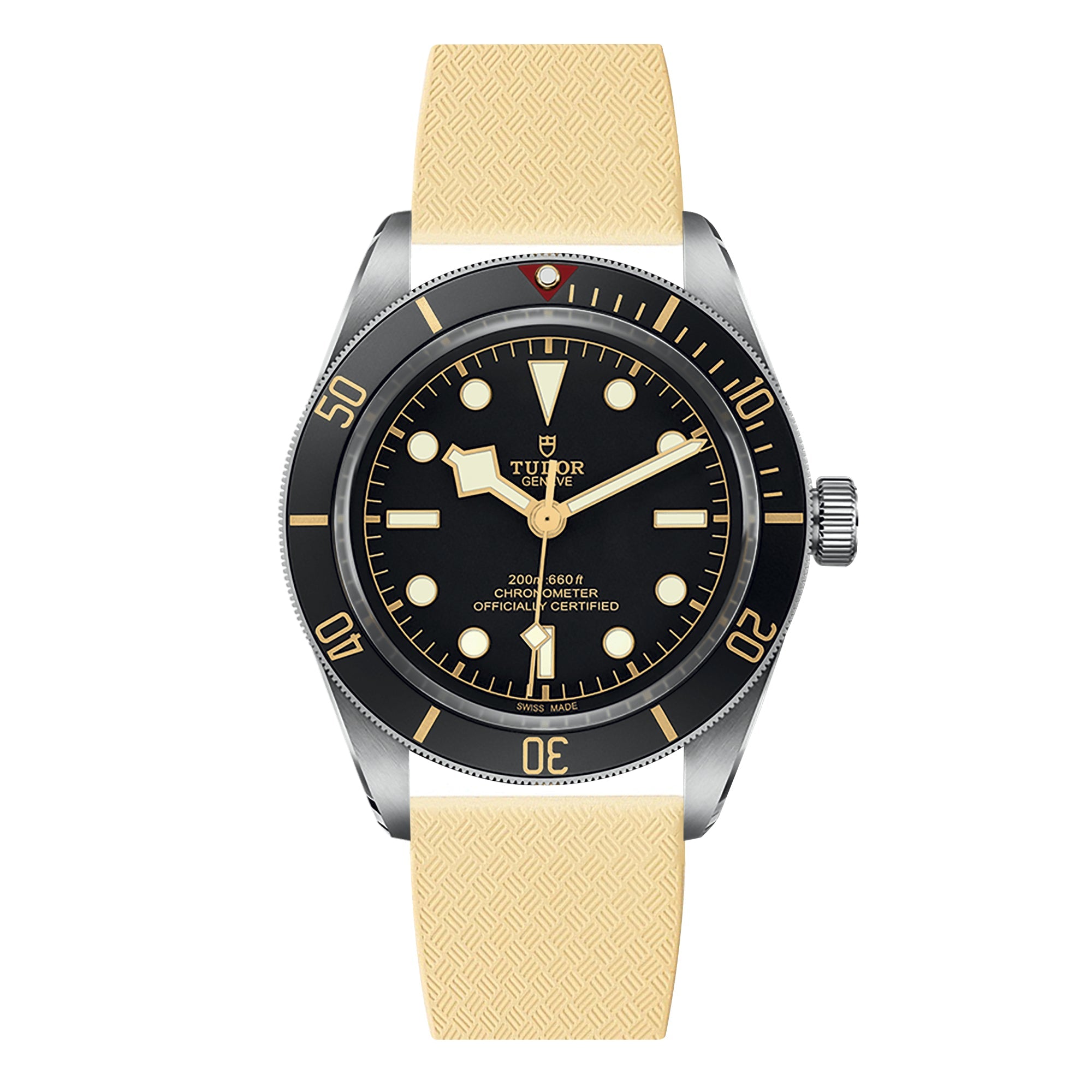 CTS Cut-to-Size FKM Rubber Watch Band for Tudor Black Bay 58 - Quick Release - Black (2435) - Elevate Your Style!