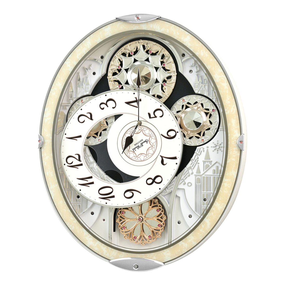 Don't Miss! Rhythm Quartz Gala Winterfest Magic Motion Wall Clock with 30 Melodies - Singapore Exclusive