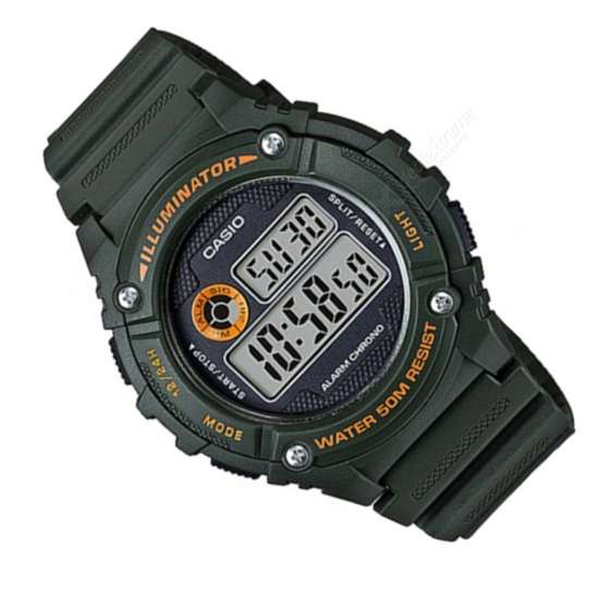 Casio Green Sports Illuminator Digital Watch W-216H-3B