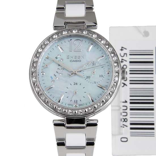 Casio Sheen Swarovski Blue Dial Watch - SHE-3042D-2 & SHE-3042D-2A
