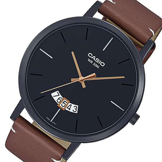 Casio Men's Stylish Leather Quartz Watch MTP - B100BL - 1EV