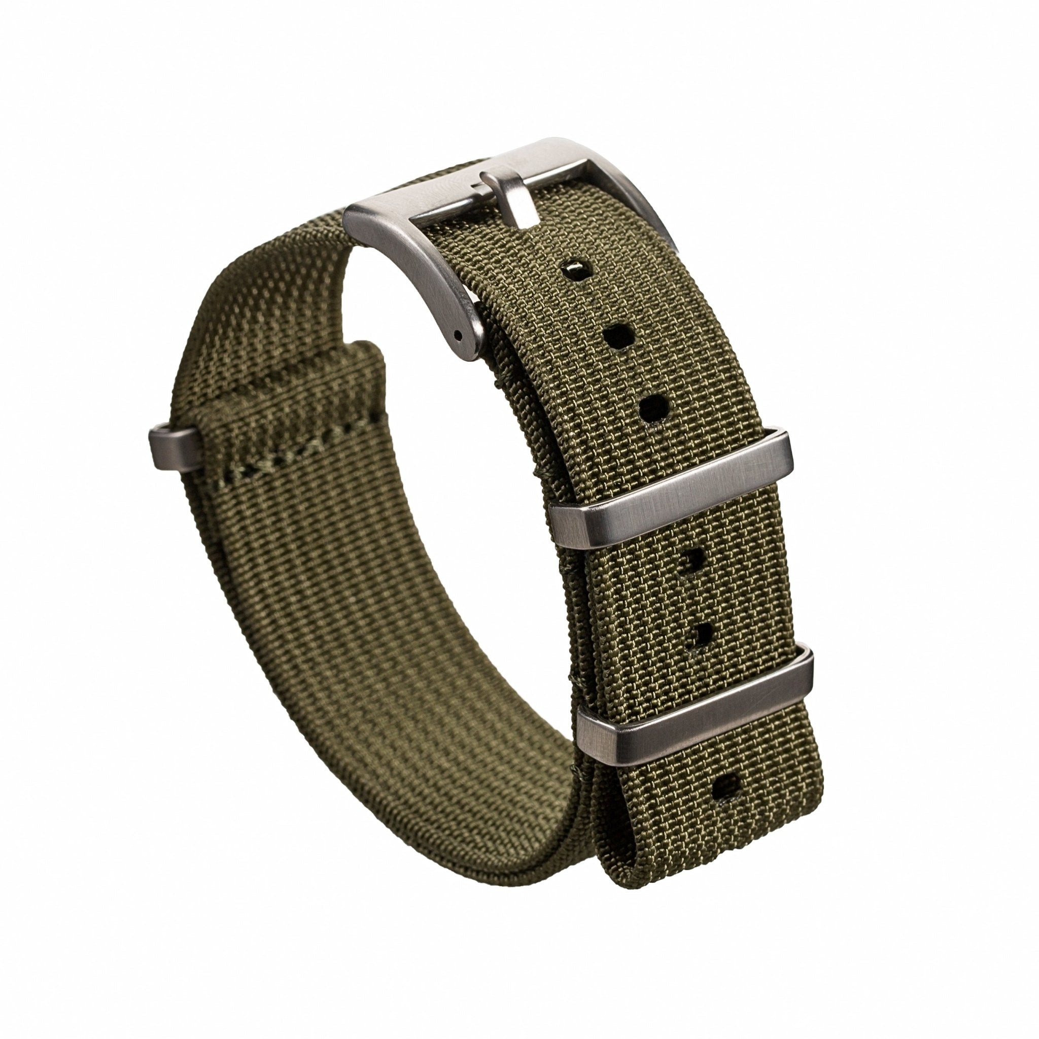 Vibrant Orange Ribbed Ballistic Nylon Watch Strap (2416) - Upgrade Your Timepiece Now!