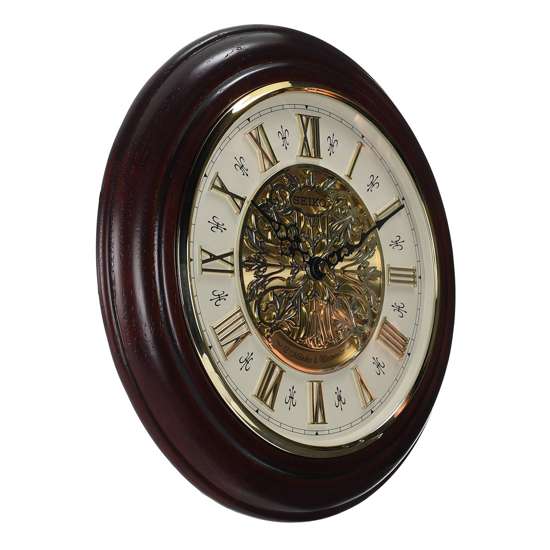 Seiko QXM342B Oak Wood Musical Wall Clock - A Stunning Decor Piece