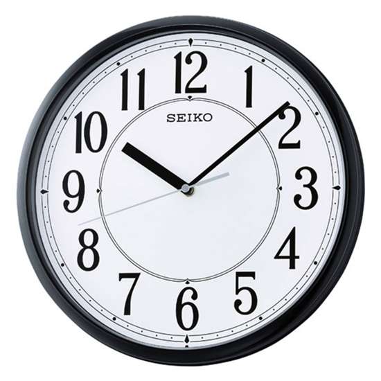 Stunning Seiko QXA756J/QXA756JN Black Round Wall Clock - A Must-Have!