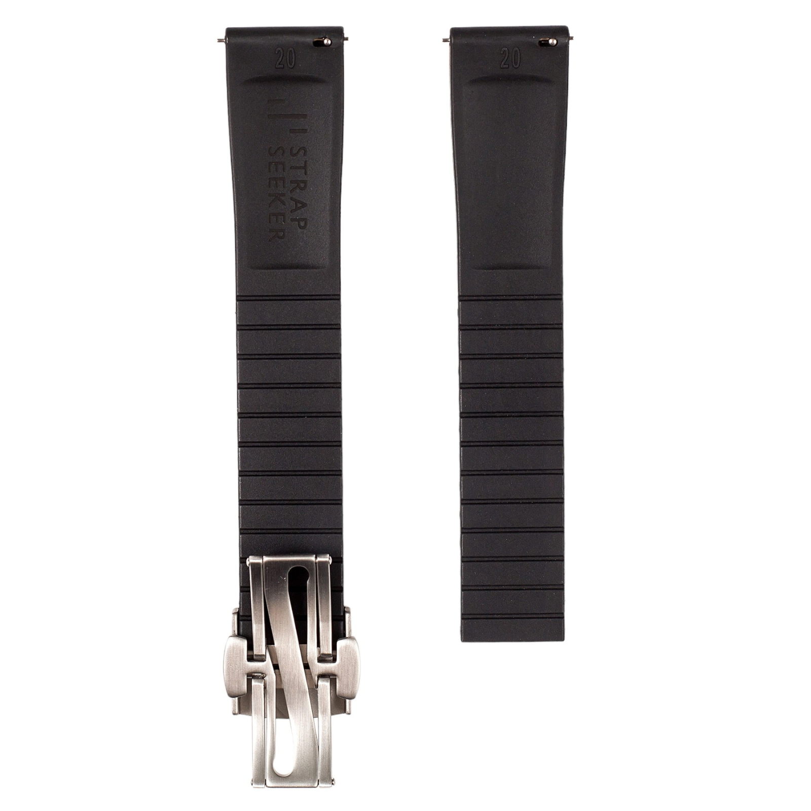 CTS Cut-to-Size FKM Rubber Watch Strap - Quick Release - Grey (2435) | Stylish & Durable