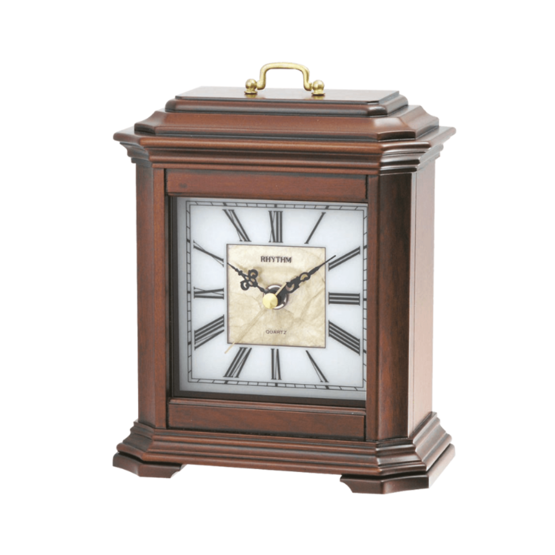 Gorgeous Rhythm Square Wooden Mantel Table Clock CRG114NR06 - Exclusive to Singapore!