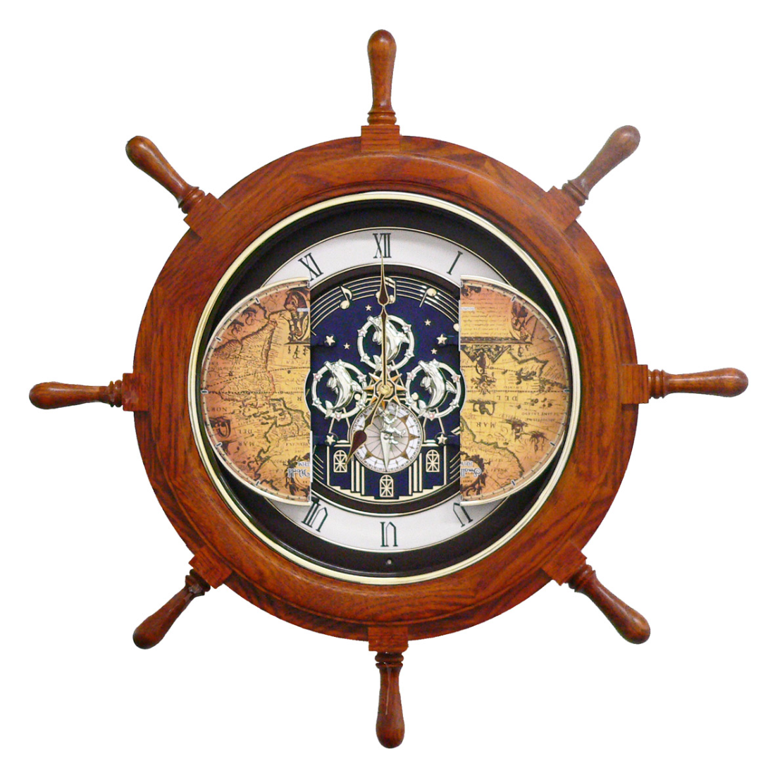 Rhythm Voyager Classic: 17th Century Sailor Map Wall Clock - Exclusive to Singapore!