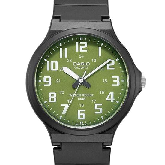Casio Youth Green Dial Watch - Stylish and Durable MW240-3B