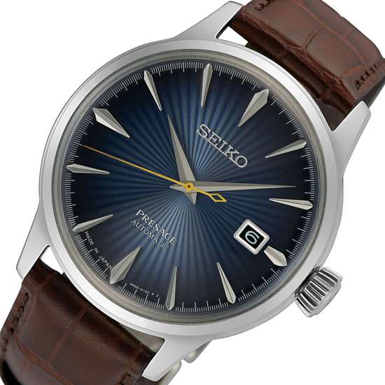 Seiko Presage SRPK15J1: Stunning Blue Dial Leather Men's Watch from Japan