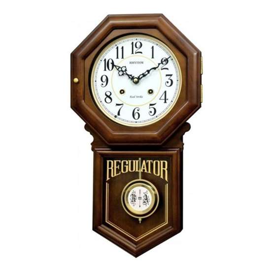 Rhythm Pendulum Wall Clock CMJ586NR06 - Exclusive for Singapore!