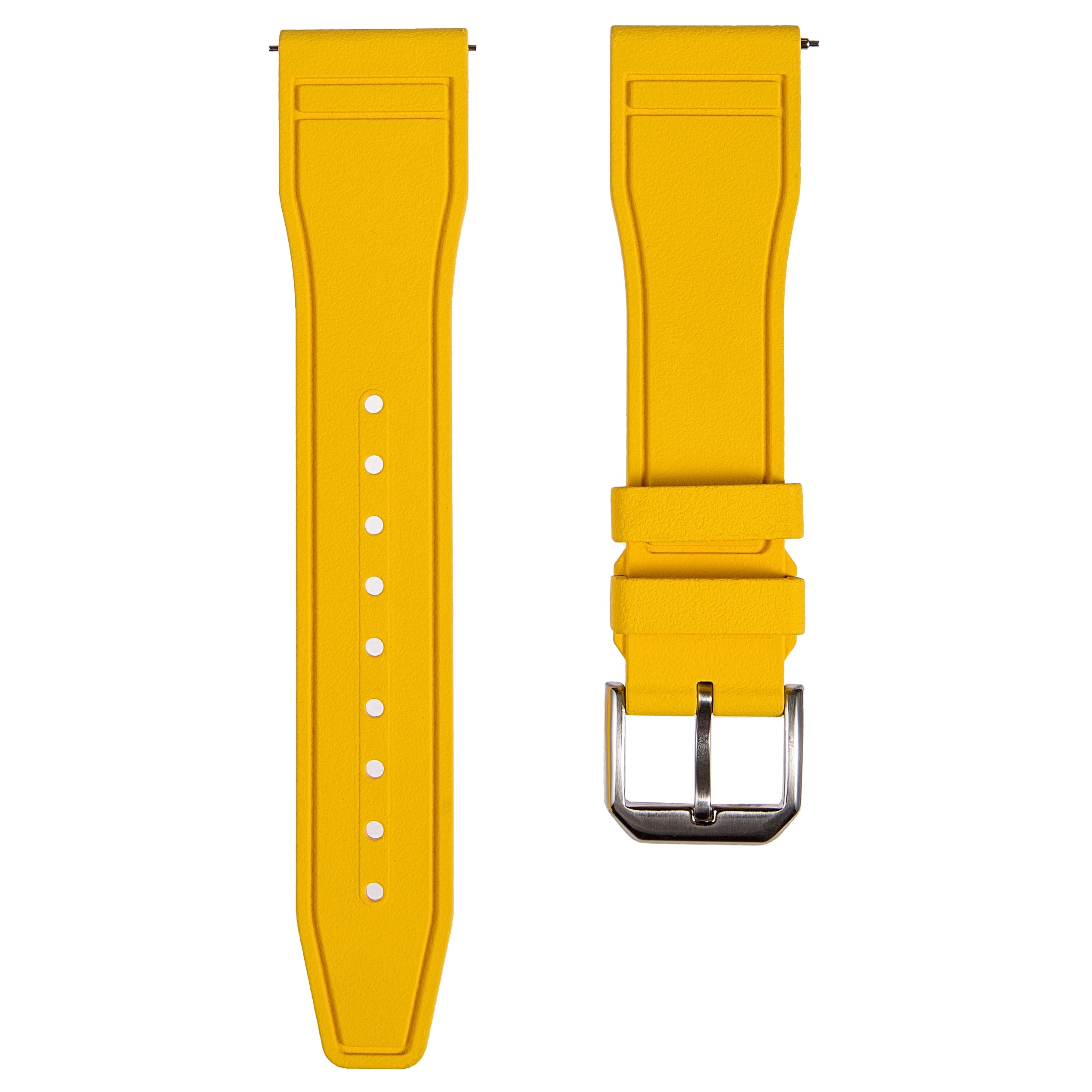 Skyward Premium FKM Rubber Watch Strap - Quick Release - Perfect Fit for IWC Big Pilot & More - Orange (2411)