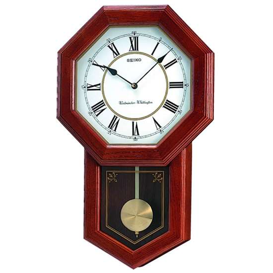 Seiko QXH110BN Charming Chiming Pendulum Wall Clock