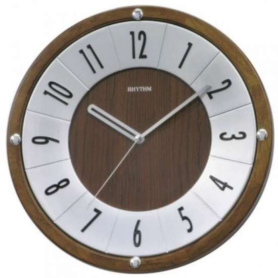 Rhythm 3D Silent Analog Wooden Wall Clock - Exclusive to Singapore!