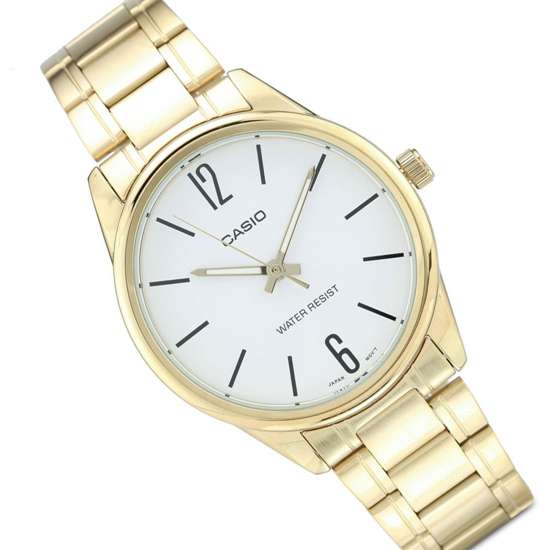 Casio Men's Stylish Gold Watch MTP-V005G-7B