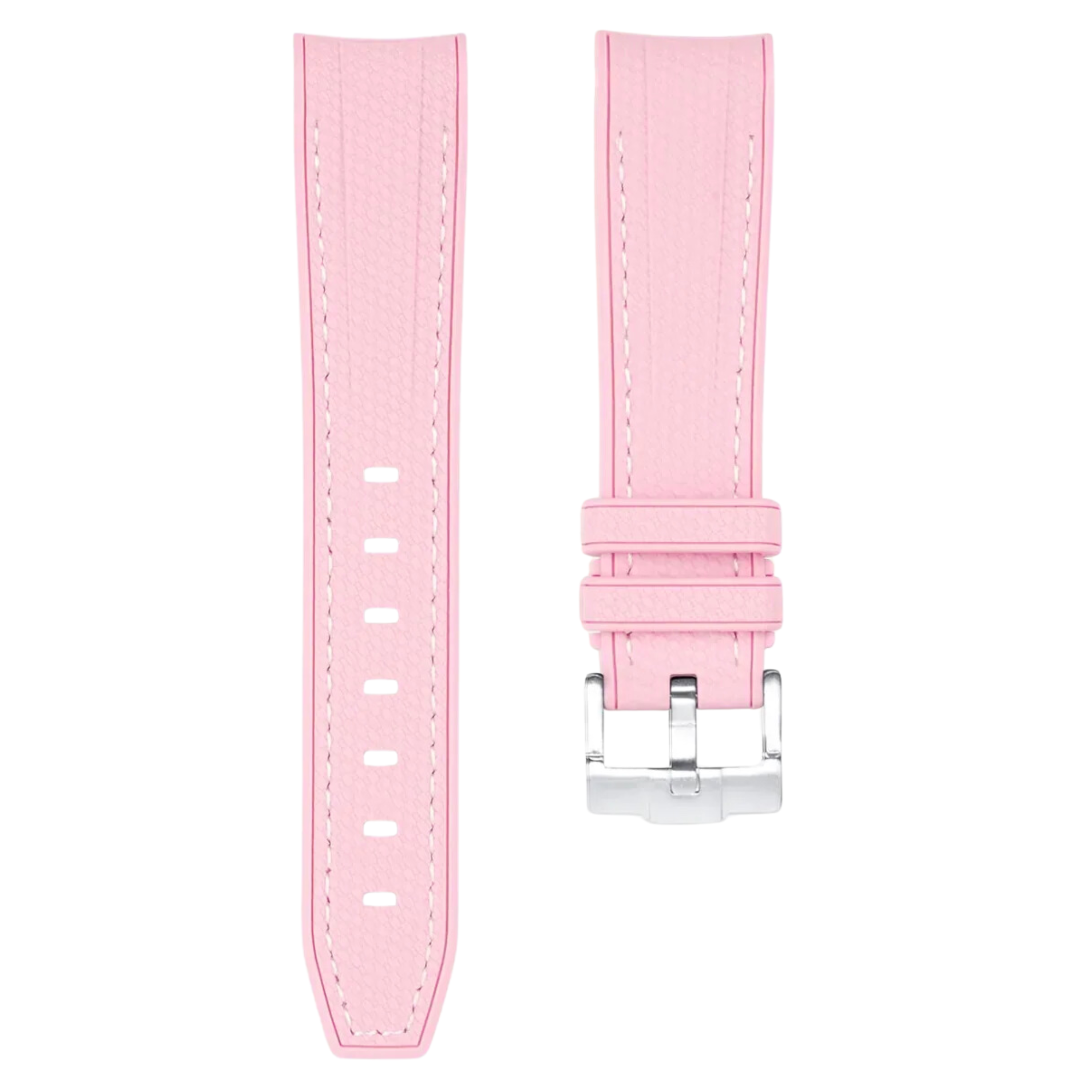 Beige Textured Curved End Rubber Watch Band for Seiko Alpinist (2405)
