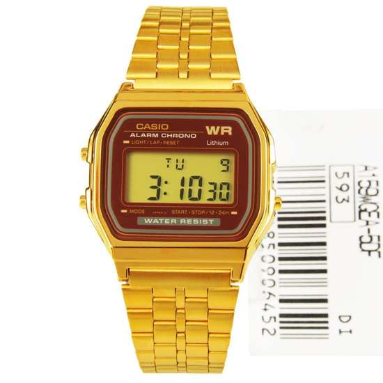 Casio A159WGEA-5DF: Vintage Retro Alarm Chrono Digital Watch