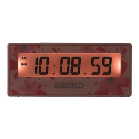 Seiko Sakura Pink Digital Floral Timer Clock - Exclusive to Singapore!