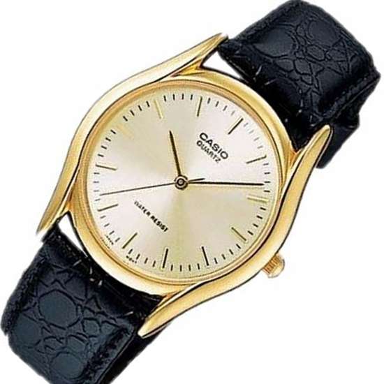 Casio Men's Stylish Gold-Tone Quartz Analog Dress Watch MTP-1094Q-7A