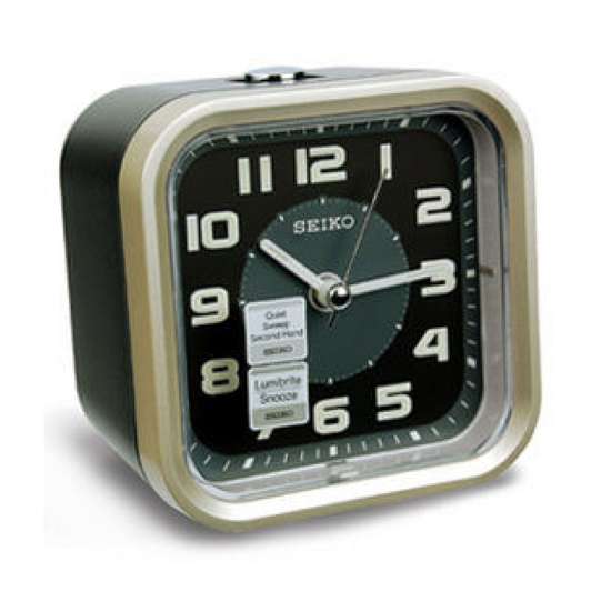 Seiko QHE128T/QHE128TN Quiet Sweep Desk Clock - Exclusive to Singapore!