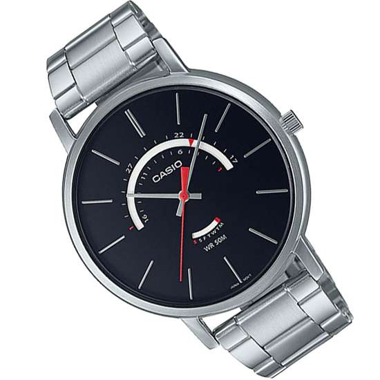 Casio Quartz MTP-B105D-1AV: Stylish Male Stainless Watch