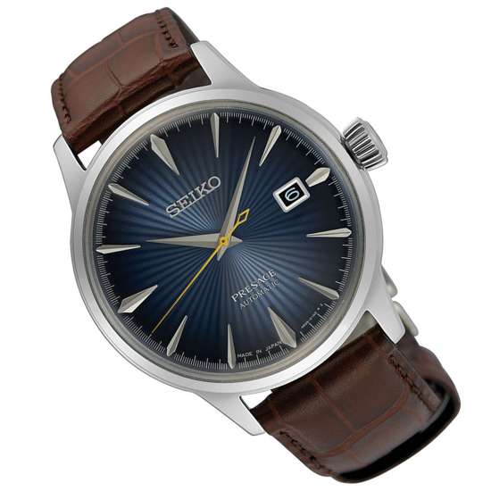 Seiko Presage SRPK15J1: Stunning Blue Dial Leather Men's Watch from Japan