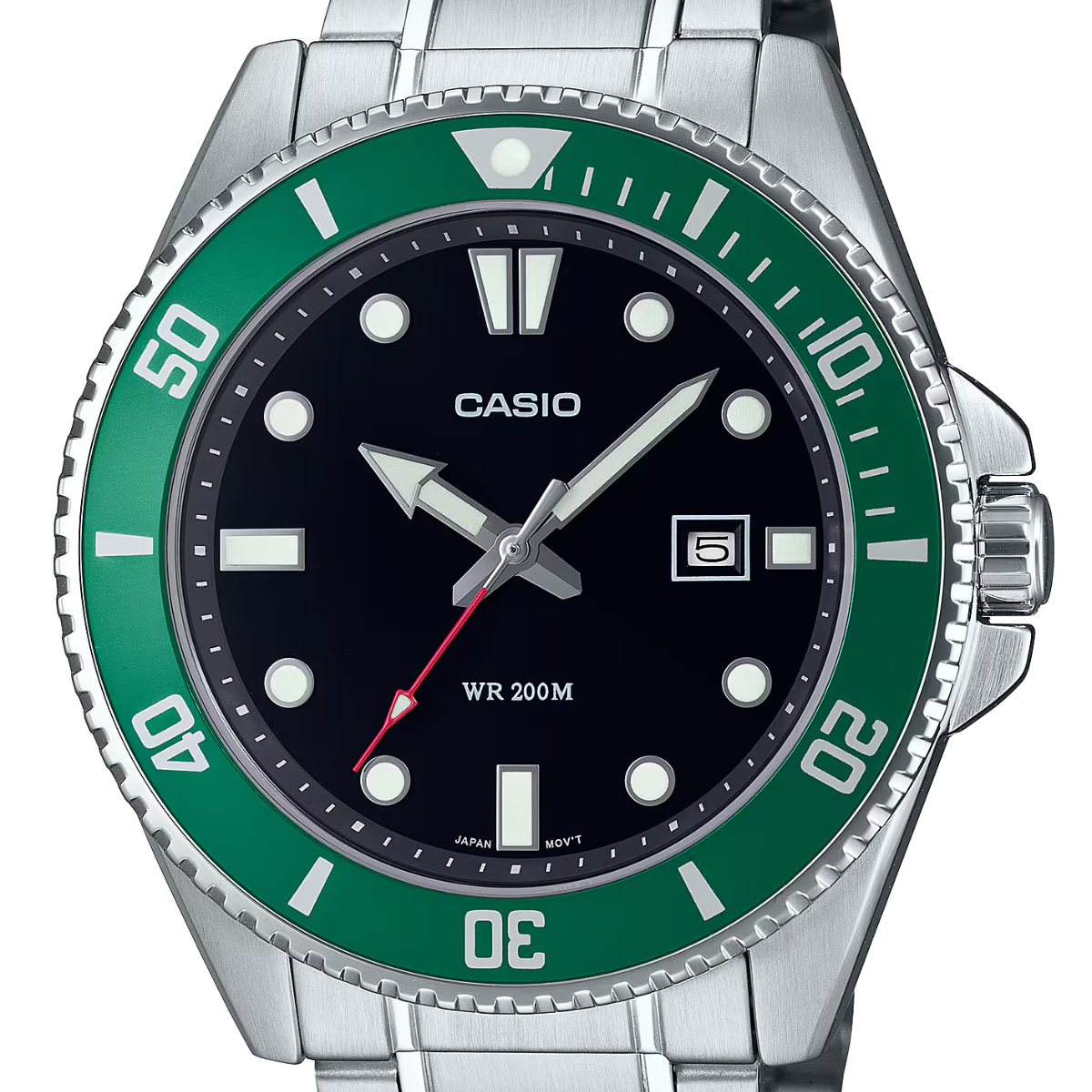 Casio MDV-107D-3A: Stylish Green Dial Quartz Sport Watch
