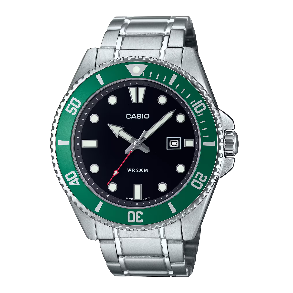 Casio MDV-107D-3A: Stylish Green Dial Quartz Sport Watch