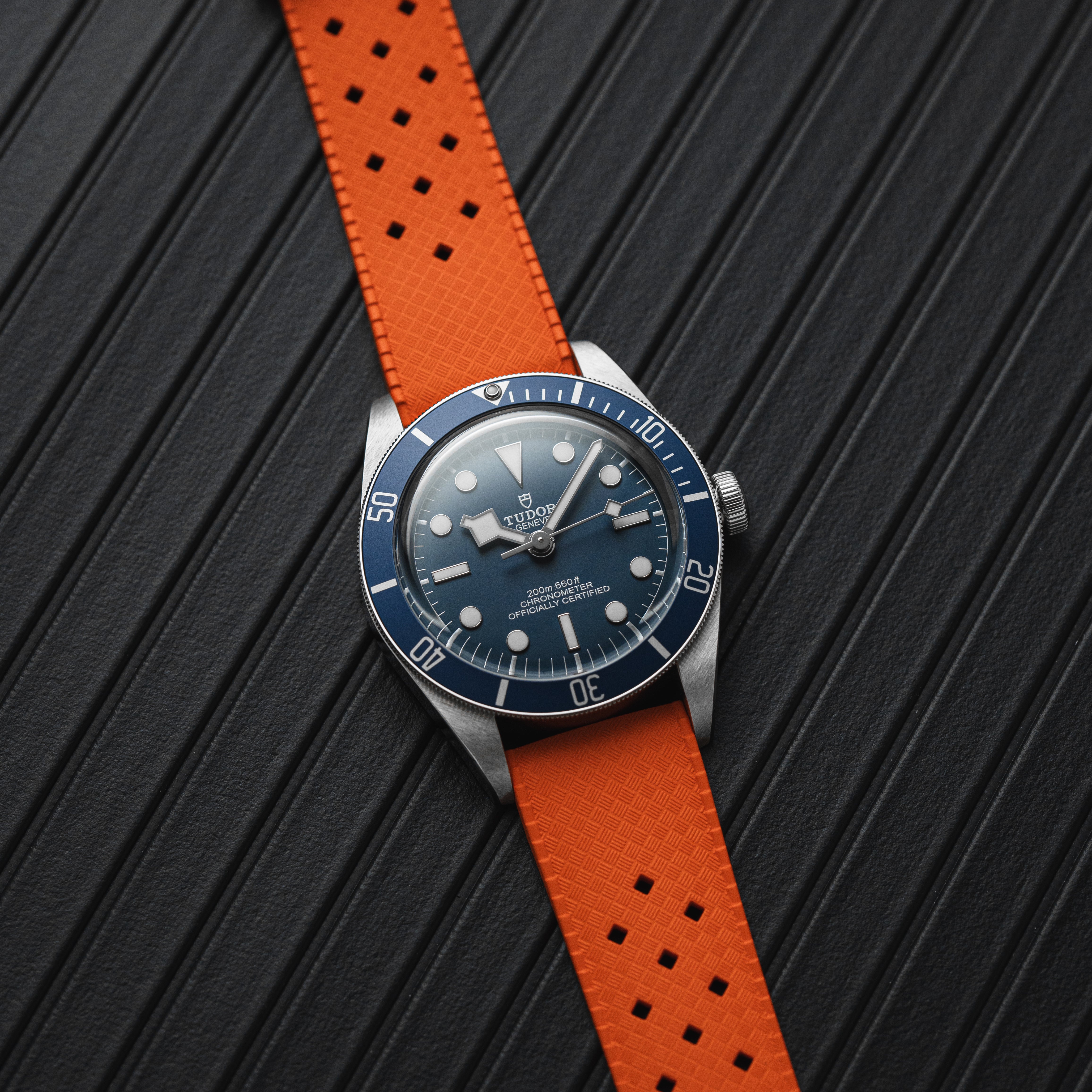 Calypso Style FKM Rubber Watch Strap - Quick-Release - Vibrant Green (2422)