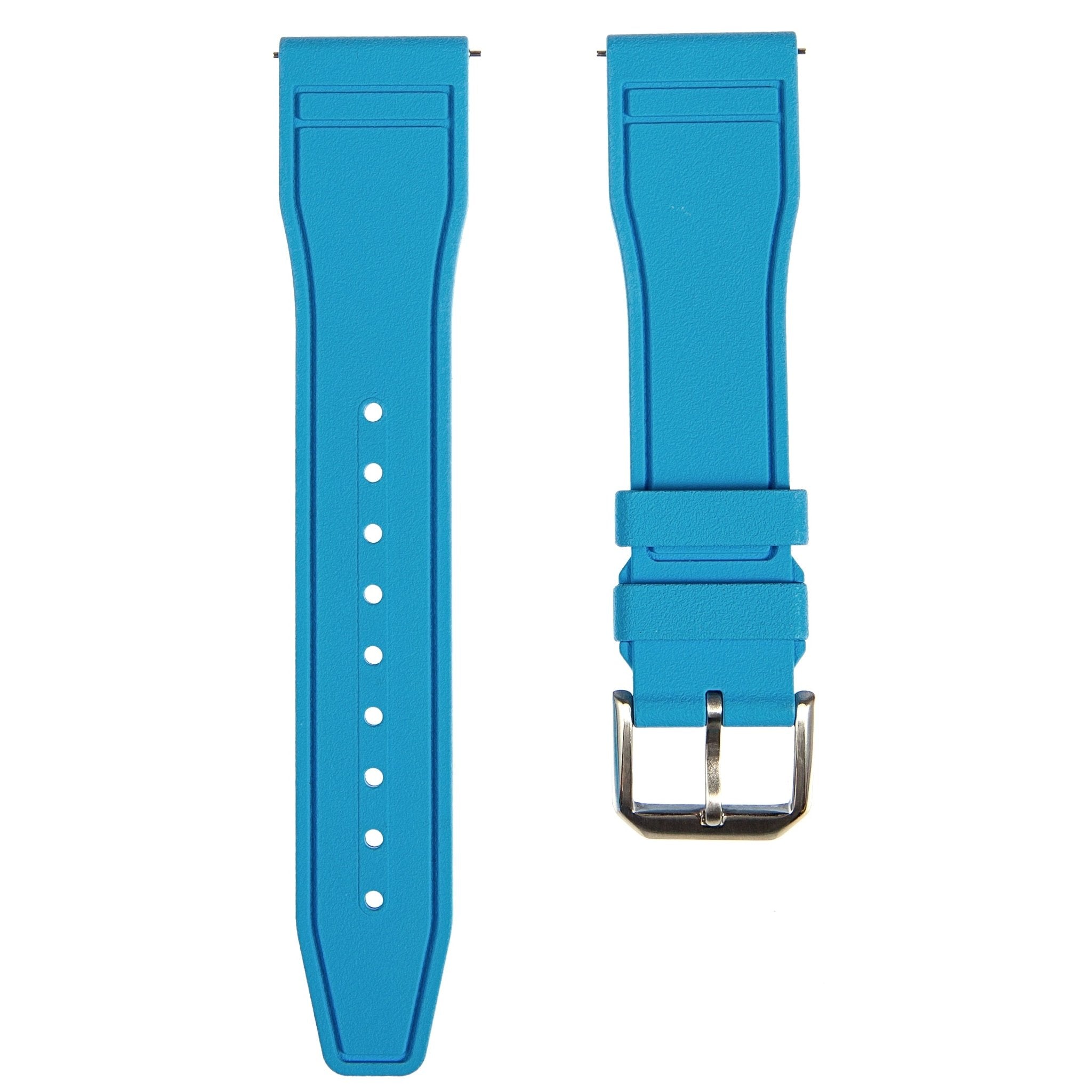 Skyward Premium FKM Rubber Watch Strap - Quick Release - Perfect Fit for IWC Big Pilot & More - Orange (2411)