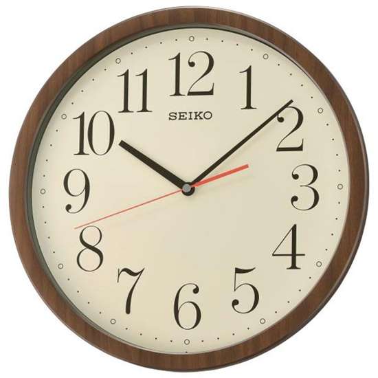 Seiko QXA737B Brown Wall Clock - Exclusive to Singapore!